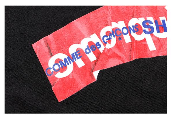 シュプリーム スーパーコピー Tシャツ SS17 SUPREME CDG COMME DES GARCONS BOX LOGO TEE BLACK 7090405