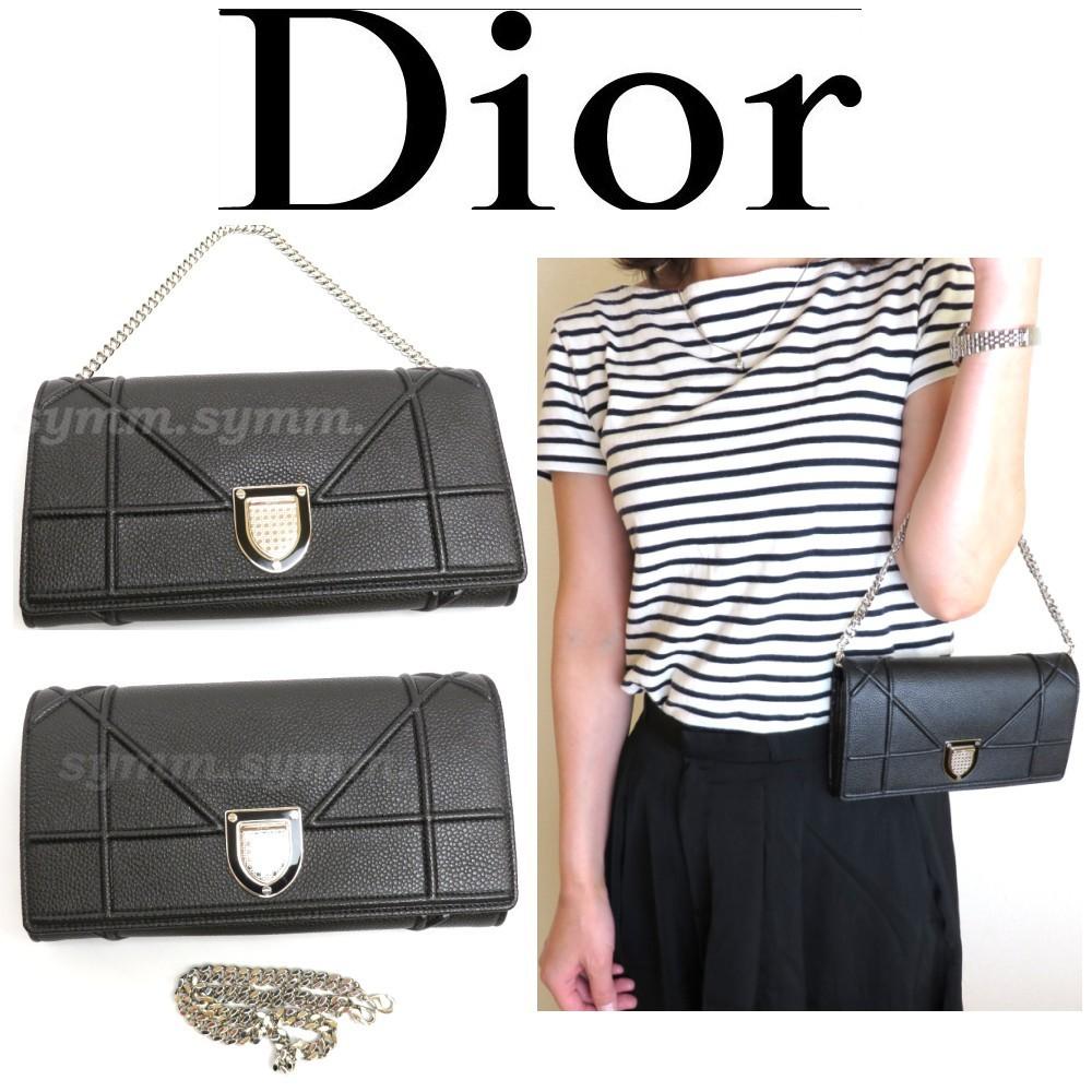 【即納】【Christian Dior】ディオール財布 コピー ★DIORAMA "RENDEZ-VOUS" 7010330ウォレット★チェーン付