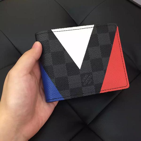 17AW新作 ルイヴィトン スーパーコピー Vuittonポルトフォイユ スレンダー二つ折り財布メンズ N41592