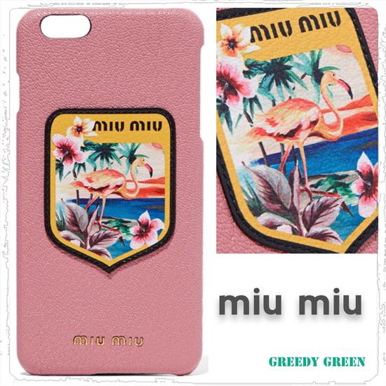 ☆大人気☆【miu miu】iPhone6 ケース フラミンゴ柄 ピンク 7091502