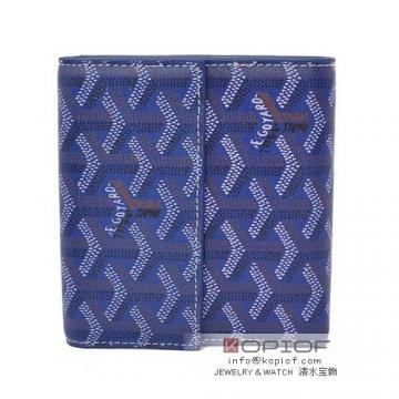 日本ゴヤール スーパーコピー 財布 二つ折り Ｗホック ブルー go131